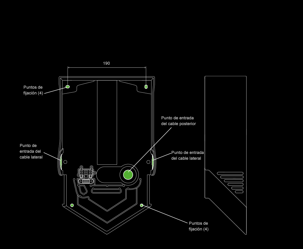 Dyson Airblade V hand dryer internal dimensions