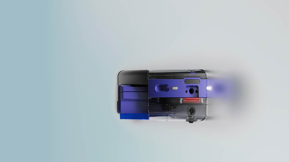 Los sensores óptico y LiDAR en la aspiradora robot Dyson Spot+Scrub Ai.