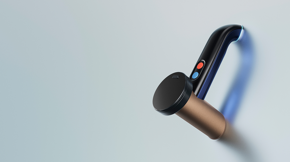 El mango de la aspiradora Hygiene para pisos duros Dyson Clean+Wash.